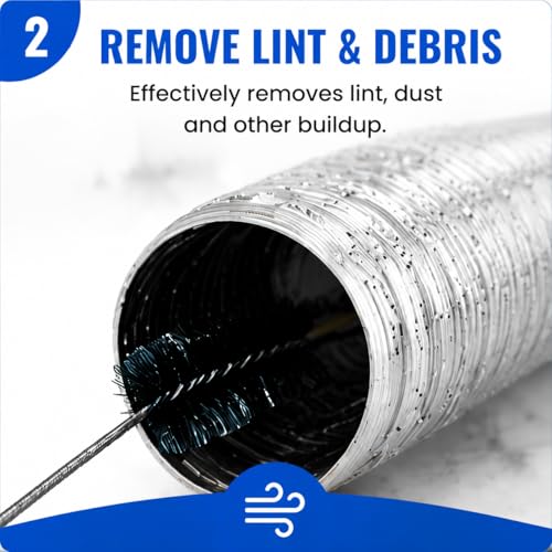 Dryer Lint Brush Vent Cleaner Lint Trap Cleaning Tool Dryer Vent Brush Long Flexible with Wood Handle 27.95Inches Medium Size for Dryer Vent Cleaning DIY Enthusiasts Homeowners (1, PCS) - size: 27.95