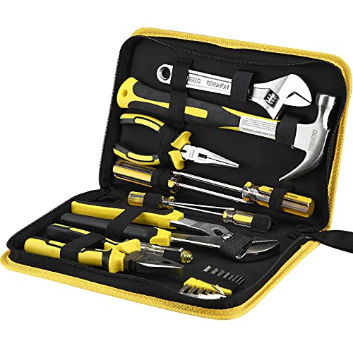 DOWELL Tool Set Household Tool Kit with Storage Tool Bag Pouch, 19 PCS - size: 19PCS