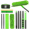 4-in-1 Window Cleaning Kit with Storage Bag, 79'' Window Squeegee Cleaner Tool with Extension Pole, Professional Window Washing Equipment for Home, Outdoor Windows, Glass, Shower, Commercial