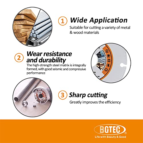 Diamond Saw Blades - BGTEC 3"/75mm Cut-Off Wheel for Metal Wood Angle Grinder, 4pcs - style: Metal+Wood