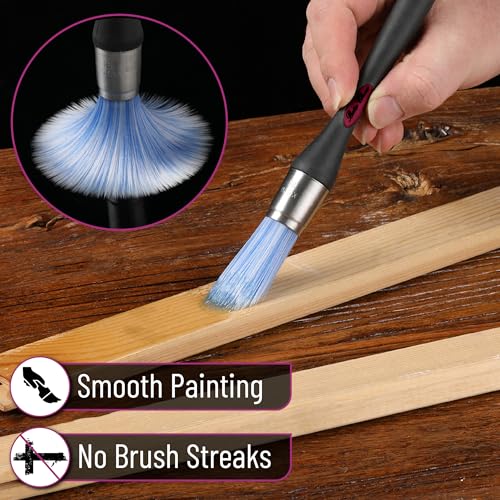 Bates- Trim Brush, 0.75 Inch, Edge Painting Tool, Trim Paint Brushes, Trimmer Edger, Trim Brush - color: Black-dusty Rose, size: 0.75 inch, 1 Pack