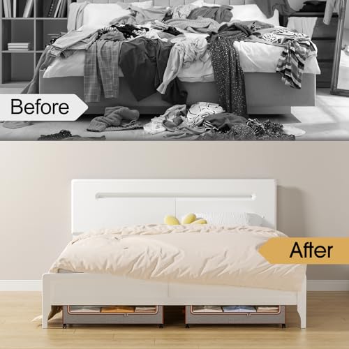Yecaye 60L Under Bed Storage with Wheels, 2 Pack, Greige - color: Greige, size: 2 Pack