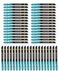 50pcs Jigsaw Blades T144D for Wood Cutting - Straight Cut, 4TPI T-Shank Jigsaw Blades - size: T144D