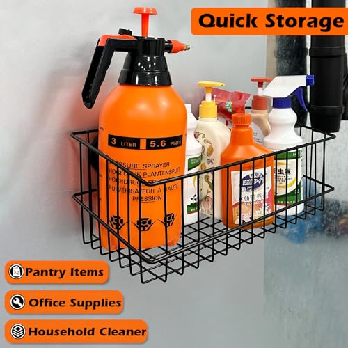 MUTUACTOR Heavy Duty Magnetic Basket,2PCS Solid Metal Magnet Storage Shelves for Fridge,Extra Large Magnetic Tool Holder for Organizing Kitchen Laundry Closet Garage RV - style: 2 PCS Heavy Duty Metal Wire Baskets