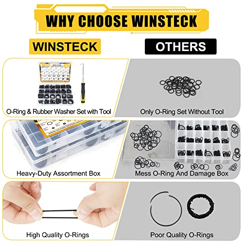 380PCS 24 Sizes Rubber & Silicone Hose Washers & O Ring Assortment Kit - size: 380PCS