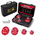 ERAYCO 4-Piece PVC Pipe Reamer Kit, Plastic Pipe Fitting Reamer Tool, Fit into Standard 1/2" Drills, PVC Fitting Saver for SCH40 PVC CPVC ABS Pipe (1-1/2'', 2'', 3'', 4'') - size: 1.5+2+3+4 Inch
