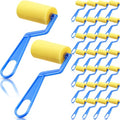 Tenceur 30 Pcs 3 Inch Foam Paint Rollers Painting Sponge Roller, Blue - color: Blue