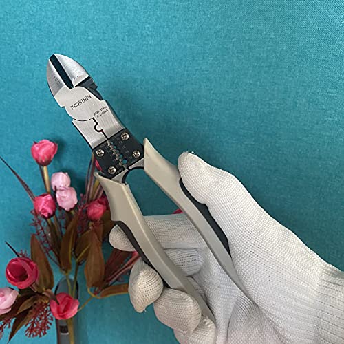 BOOSDEN Diagonal Cutter Pliers 8 inch Compound Side Cutting Plier - size: Multi-function Diagonal Cutting Pliers
