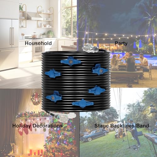 50 Feet Multi Outlet Extension Cord 12 Gauge 7 Nema 5-15R Outlets - size: 12 Gauge 50FT 7 Outlets