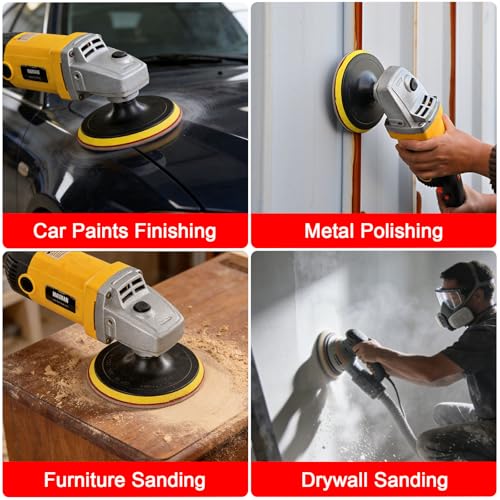 MAXMAN Foam Sanding Pads Assortment, 6" Sanding Sponge Set, 180-3000 Grit | 12Pcs Bowling Sanding Pads, Reusable Wet Dry Sandpaper Block, for Random Orbital Sander, Wood, Metal, Auto & Curved Surfaces - size: 6 inch, style: 180-3000 Grit