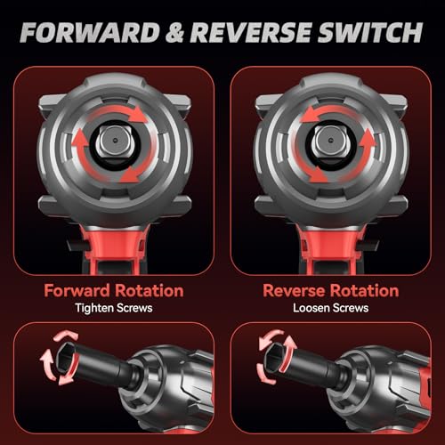 1/2" Cordless Impact Wrench 1107Ft-lbs(1500N.m) with 21V 2 Battery - color: Large