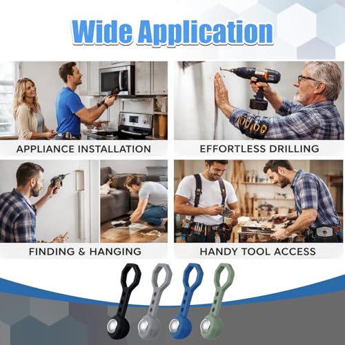 Chumia 4 Pcs Multicolor Magnetic Stud Finder with 27 Pounds of Pull Magnetic Metal Stud Magnet Detector No Battery Penetrates 5/8" Drywall, Plywood, Ceramic Tiling for Accurate Location