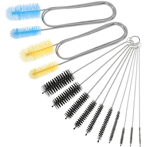 Patelai 12 Pieces Aquarium Filter Brush Set Aquarium Cleaning Brush Tools