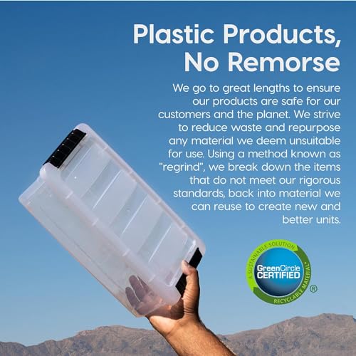IRIS USA 6-Pack 13 Quart Storage Bins with Lids, Clear - color: Clear, size: 13 Qt, style: 6 Pack