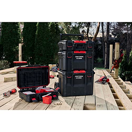 CRAFTSMAN VERSASTACK XL System Tool Box, Water Resistant Tool Storage, with 6 Small Parts Containers, 21 Inch (CMST21415)