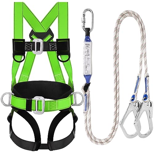 TT TRSMIMA Safety Harness Fall Protection Kit: Roofing Harness for Work - style: Green