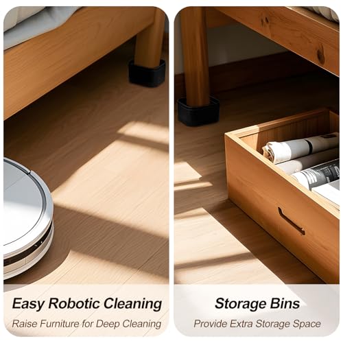 12 Pack Furniture Risers Adjustable Bed Risers Heavy Duty Stackable