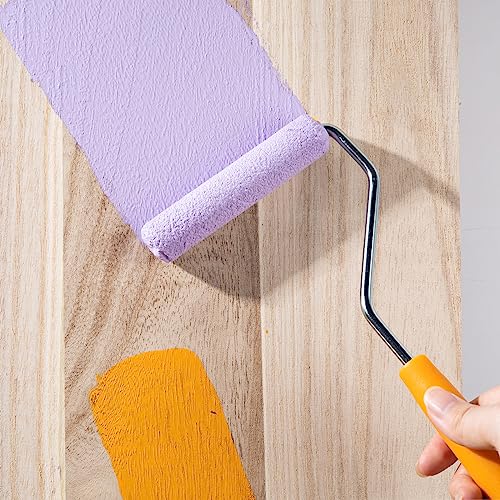 Mister Rui Paint Roller, 4 Inch Paint Roller Wool Blend, 10 Pack, 4mm Short Nap, Small Paint Roller Covers, Reusable Mini Paint Rollers for Use with All Paints
