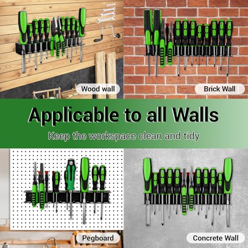 1Pack Screwdriver Plier Organizer Wall Mount Wall Mount Tool Storage Rack