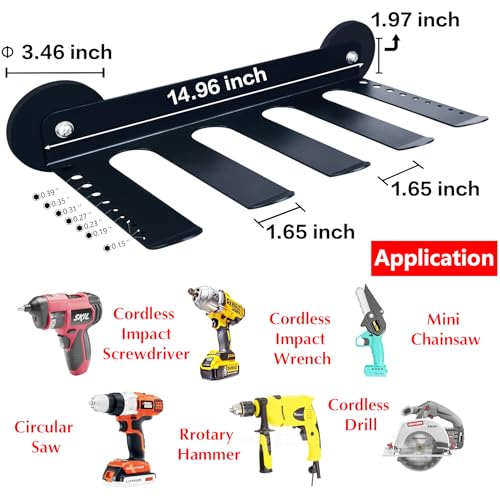 MUTUACTOR Power Tool Organizers and Storage Garage Drill Drivers Shelves Magnetic Mount 4 Slots,Heavy Duty Magnetic Racks and Shelving Utility Storage Holder for Garage Warehouse - style: Power Tool Organizer 4 Slots
