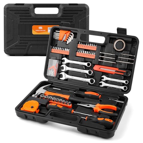 Tool Set 148PCS, Automotive and Household Tool Kit, Basic Tool Box for Men, Pefect for Car Enthusiasts and DIY Home Repairs