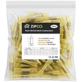 12-10 AWG Heat Shrink Butt Connectors - 50Pcs Yellow Waterproof Crimp Electrical Wire Connectors Splice Marine Automotive Cable Wiring Terminals - size: AWG 12-10