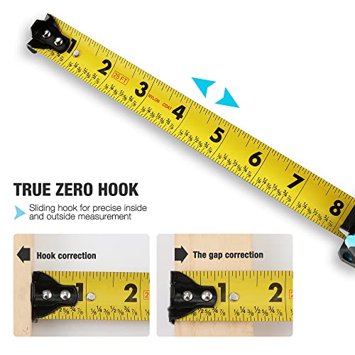 DURATECH 25FT Magnetic Double-Sided Tape Measure, Easy Read Measuring Tape - size: 25 FT, style: 1 Pack