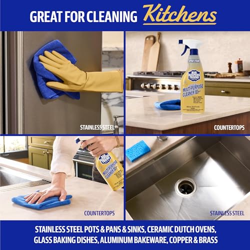 Bar Keepers Friend Soft Cleanser 13 oz + Spray & Foam Multipurpose MORE Spray Cleaner 25.4 oz, Multi Purpose Cleaner Bundle, Removes Grease, Rust Stains, Soap Scum & More in Home & Outdoors - size: 12.7 Fl Oz (Pack of 2)