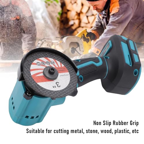 Cordless Mini Circular Saw, 19000 RPM Compact Circular Saw with 3 Inch Sawblades, Dust Cover and Non Slip Handle, for Woodworking Metal Cutting and Home Repair