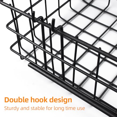 4 Pack Metal Pegboard Baskets Organizer Hooks for Garage Workshop