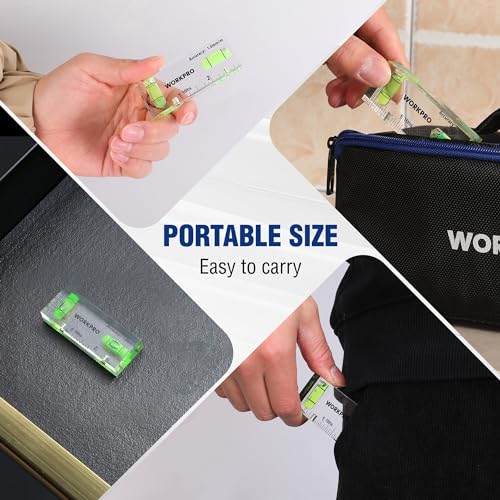 WORKPRO 3 Inch Magnetic Pocket Level (Pack of 2) - size: 3 Inch (Pack of 2)