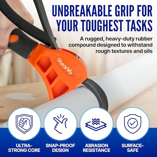 2-Pack Rubber Strap Wrench Set, Max Diameter 6" and 8" Heavy Duty Adjustable Strap Wrench Plumbing, Oil Filter, Shower Head, Sink, Pipe, Jar Opener, Non-Slip Grip Wrench (Orange)