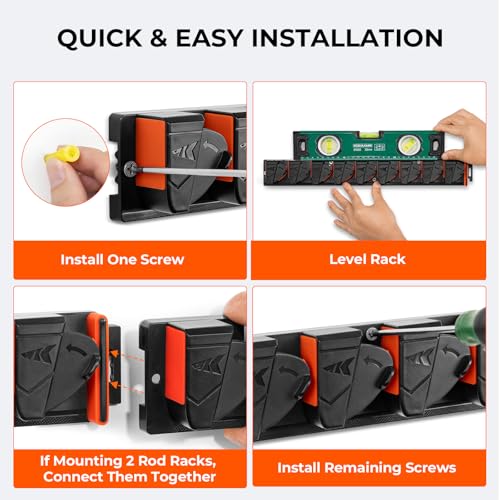 KastKing GravityLock V9 Vertical Fishing Rod Holder, Holds 9 Fishing Rods - color: V9 1-pack (store 9 combos)
