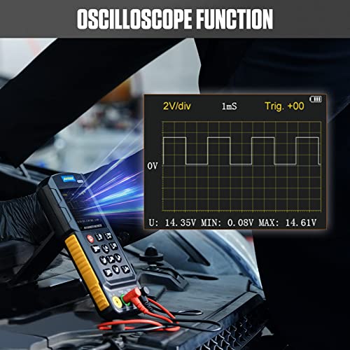 AUTOOL Multimeter Oscilloscope Automotive TRMS Digital Multimeter and Oscilloscope Kit 1000V 20A, with Test K line & CAN Bus Signal, Sensor Signal, Relay Test, Ignition Pulse Signal Test