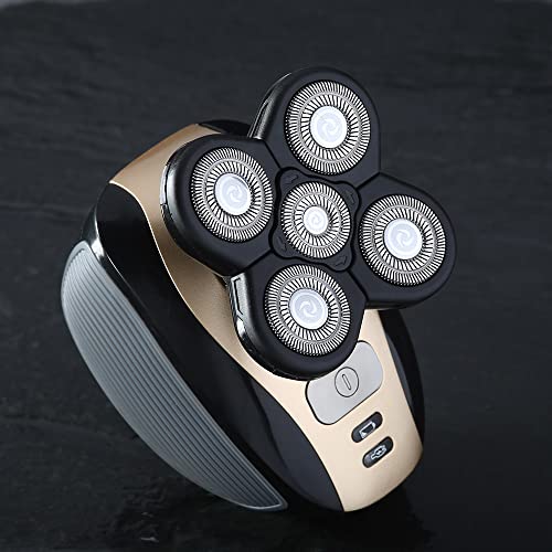 Universal 2 PCS 5 Blades Head Shaver Replacement Heads for Mainstream Shaver Brands, Eelectric Shaver Replacement Replacement Blades (5D Black + Gold) - color: 5d Black + Gold