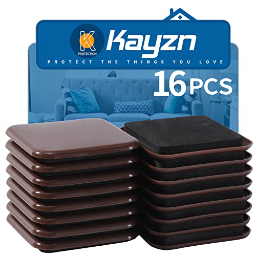 Furniture Sliders, 16pcs 3.5" Square Furniture Moving Carpet Sliders - size: 3.5inch 16pcs
