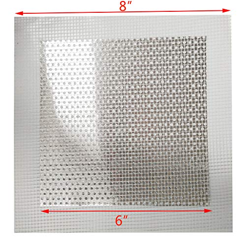 3 Pcs 6 Inch Wall Patch Repair, Drywall Repair Patch Self Adhesive Drywall Patch and Fiberglass Repair Kit, Heavy Duty Dry Wall Hole Repair Patch for Drywall Plasterboard (6 x 6 Inch) - size: 6inch*3