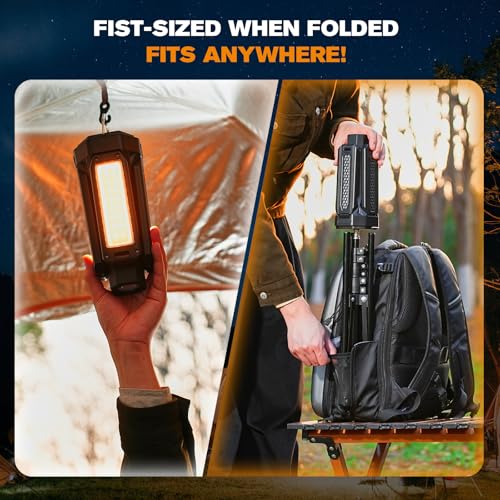 SakerNeo Rechargeable Camping Light with Stand 20000mAh,Work Light - style: BLACK