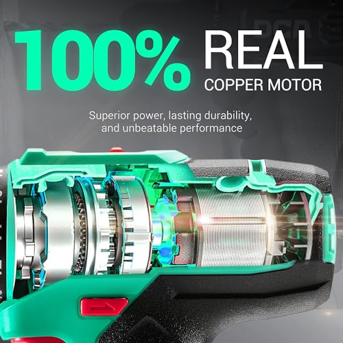 DCA 20V Cordless Hammer Drill Set, 354 In-lb Torque, 1/2" Keyless Chuck, 22500 IPM, 2 Variable Speeds, 18+1+1 Position, Power Impact drill with 14 Drill/Driver Bits for Brick, Metal, Wood ADJZ2035i13 - style: 354 In-lb hammer drill