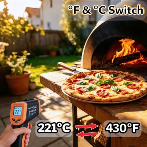 Infrared Thermometer Temperature Gun for Cooking -58℉~1022℉ - color: Black