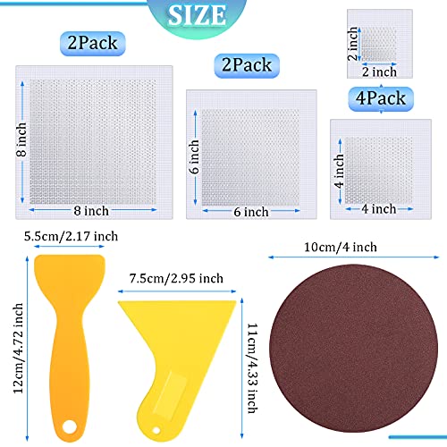 Hotop 18 Pcs Drywall Repair Kit 2/ 4/ 6/ 8'' Drywall Repair Patch Hole Wall Ceiling Patch with Self-adhesive Aluminum Mesh for Hole Spackle Plaster Paste Sheetrock Wall Repairs