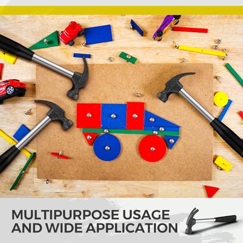 Lasnten 40 Pcs Small Claw Hammers Bulk for Kids, Mini Rubber Handle