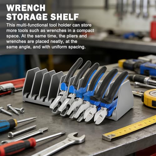 2Pcs Plier Organizer Rack, 10 Slot Pliers Holder and Cutter Organizers Ratchet Organizer Wrench PlierRack for Tool Storage, ToolBox Drawer Organizers