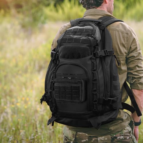 FRTKK Tactical Molle Admin Pouch Utility Laser Cut EDC Tool Pouch Bag Horizontal Modular Pouches Include US Flag Patch and Keychain - color: Red A