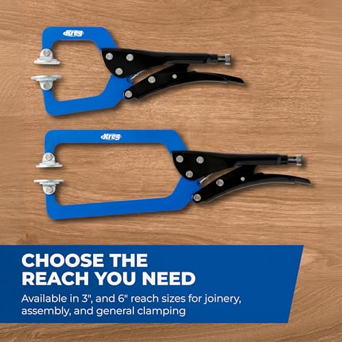 Kreg Wood Project Clamp, Woodworking Clamp, 6" Reach, 5" Clamp Capacity - size: 6 inch
