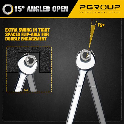 9mm Metric Combination Wrench, CR-V Steel with Mirror Polish, 12-Point Design, 15-Degree Offset, Perfect for Auto Repair, Household, Car & Truck Emergency - size: 9mm
