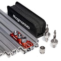 Upgrade Aluminum Profile Drill Guide Access Hole Drill Jig Step Drills - color: Red