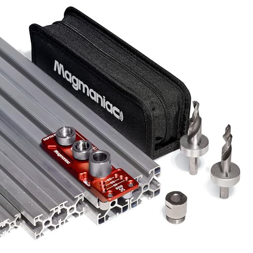 Upgrade Aluminum Profile Drill Guide Access Hole Drill Jig Step Drills - color: Red
