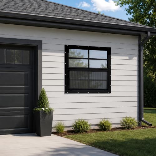 2 Pack Shed Windows, Chicken Coop Windows, 30" x 30" Black - color: Black, size: 30" x 30"