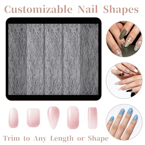 100 PCS Silk Nail Extension Wrap Kit with Tweezers, Nail Art Repair